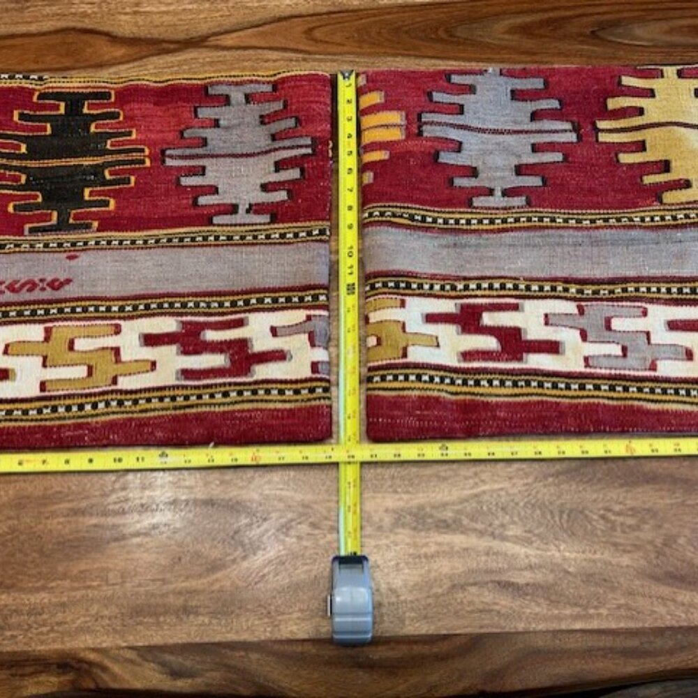 SOLD -- Not available_Authentic Vintage Turkish Kilim Pillowcase Hand Woven